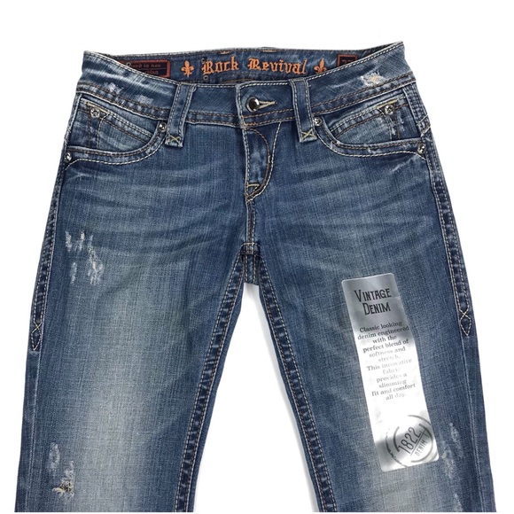 Rock Revival Patti Boot Jeans Embroidered NEW - Picture 3 of 7